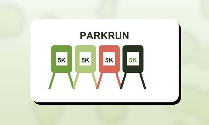 Illustration of two runners at a 5K parkrun