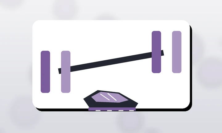 Illustration of a runner strength training with a barbell