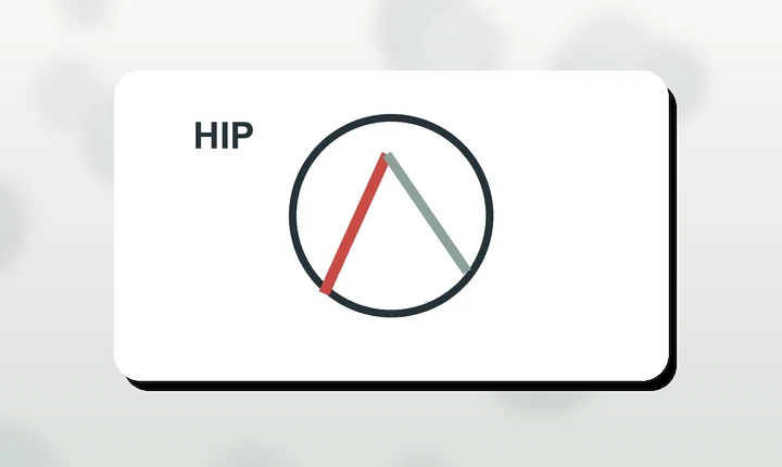 Illustration of highlighted outer hip pain