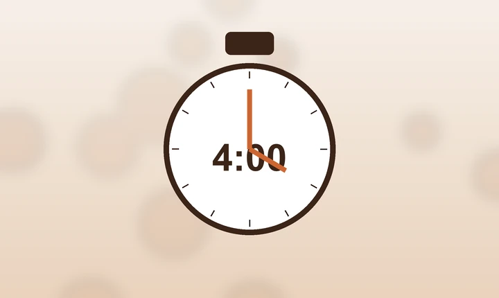 Illustration of a four hour marathon pace clock