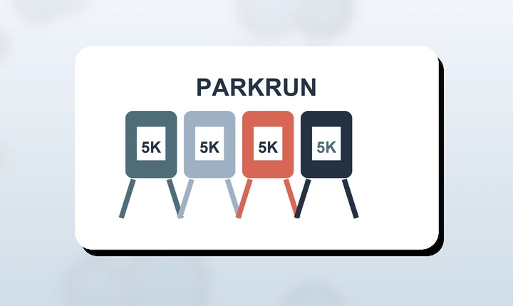 Illustration of a friendly parkrun group