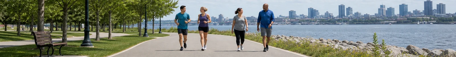 Runner pacing themselves on a road course